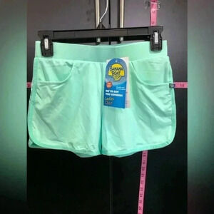 Banana Boat UPF 50+ Swim,casual summer shorts,elastic waist,pockets, Seafoam